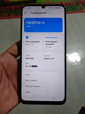 Realme c51 4/128 layar retak selebihnya aman. Fullset