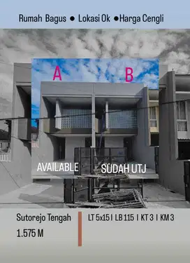 Sisa 1 Unit Rumah Baru 2 Lantai siap Huni di Sutorejo Tengah,Sby Timur