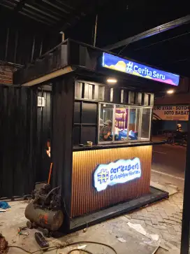 Rombong kontainer booth kontainer gerobak kontainer