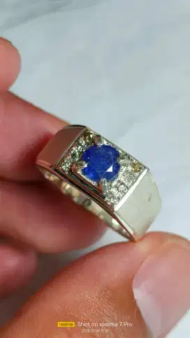 Batu Permata tabur Berlian Blue Sapphire Internasional Class