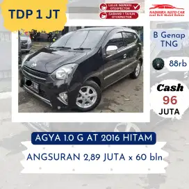 TDP Hanya 1 Juta Agya G 1.0 AT 2016 Hitam