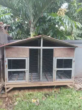 Kandang Ayam 2 Pintu Ukuran 140x60x80 cm
