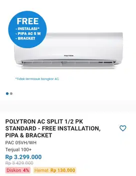 Polytron ac 1/2 pk standar white
