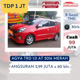 TDP Hanya 1 Juta Agya TRD 1.0 AT 2016 Merah