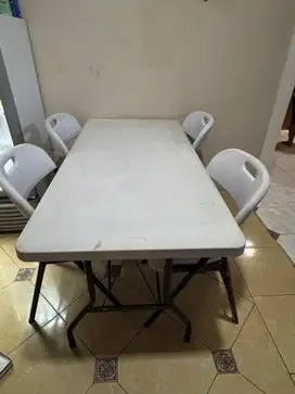 Meja set kursi set tapat