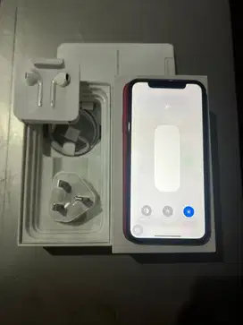 Dijual Iphone 11 Red 256GB Mulus Lengkap Terdaftar