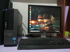 Pc dell fullset (intel core i7 + ram 8gb + monitor 19inch) slim model