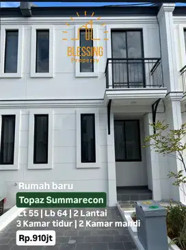 Rumah baru siap huni cluster topaz Summarecon mutiara