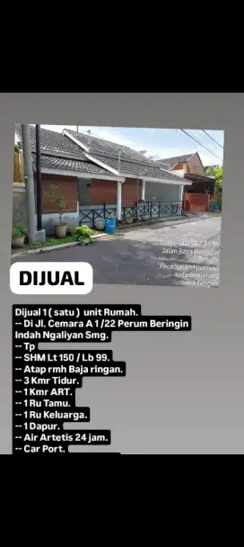Hunian Asri di Perum Beringin Indah Ngaliyan