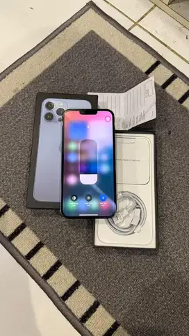 Dijual Iphone 13 Promax 256GB Sierra Blue Resmi Ibox Mulus Lengkap