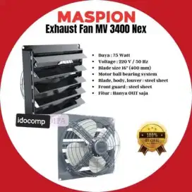 Kipas Angin Exhaust Fan Dinding Maspion 16 inc MV3400 Nex