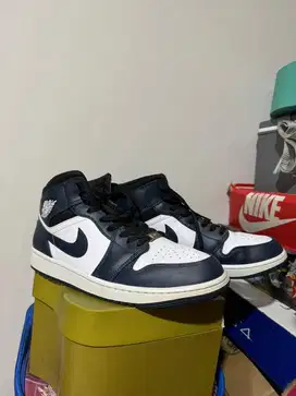 nike air jordan 1 mid dark teal size 46 like new