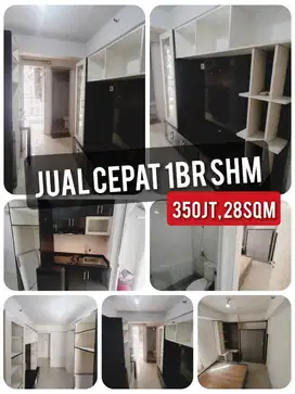 Type 1BR apartemen Bassura City SHM semi furnished