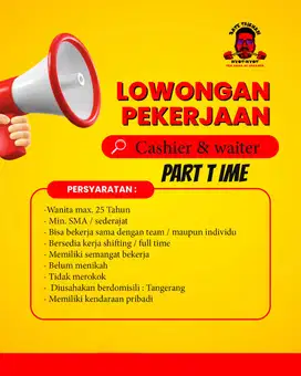 Loker Part Time Cashier & Waitress