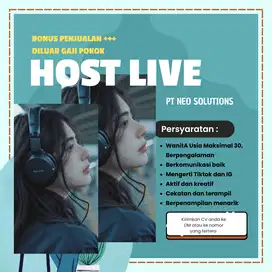 LOWONGAN PEKERJAAN HOST LIVE