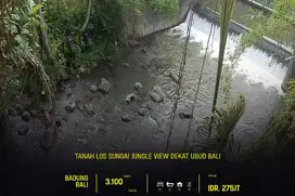 B06044 TANAH LOS SUNGAI JUNGLE VIEW DEKAT GREEN SCHOOL ARAH UBUD BALI