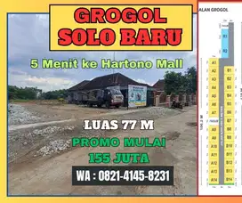 TANAH DIJUAL DI GROGOL DEKAT PASAR TELUKAN SELATAN SOLO BARU