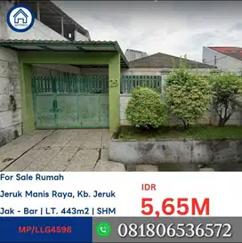 LELANG RUMAH DI JERUK MANIS RAYA KEBON JERUK JAKARTA BARAT