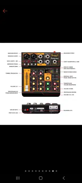 D jual mixer mini 4 chanel luxsona+souncard mixio tl 32 masih spt baru