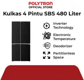 KULKAS  4 PINYU POLYTRON SIDE BY SIDE BELLEZA INVERTER PRS 510X