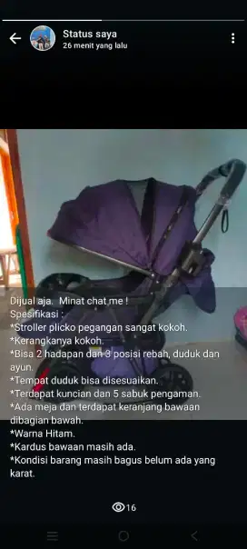 Stroller Bayi Merk Plicko