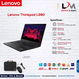 Laptop Lenovo L380 Intel Core i5-8250U Ram 16GB SSD 256GB Windows 11