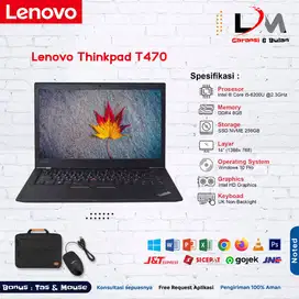 Laptop Core i5 Lenovo Thinkpad T470 Ram 8GB SSD 256GB 14 Win 10 2nd