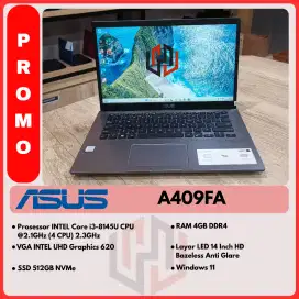 ASUS A409FA SUDAH SSD 512GB COCOK UNTUK MULTI TASKING