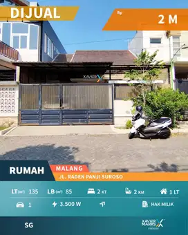 Dijual Rumah Strategis Dekat Hotel Grand Mercure Panji Suroso Malang