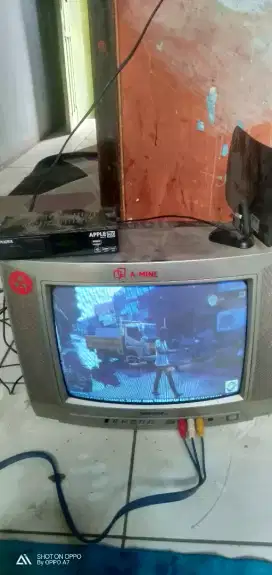Konka TV Tabung 14 Set box matrix dan antena digital