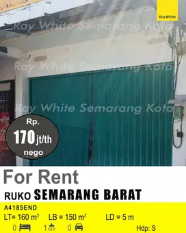 DISEWAKAN RUKO DI SEMARANG BARAT A4185