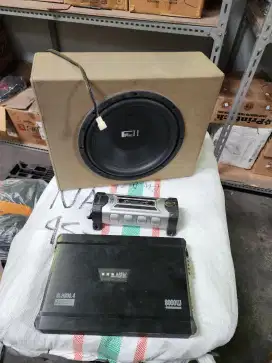 Audio set power ads 8000 watt, subwofer, powerbank