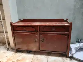 Buffet lemari Jati asli 1971 tua antik