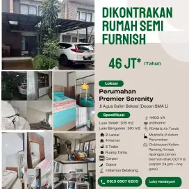 Disewakan Rumah Semi Furnish - Premier Serenity