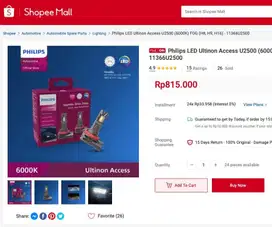 Lampu depan mobil Philips LED