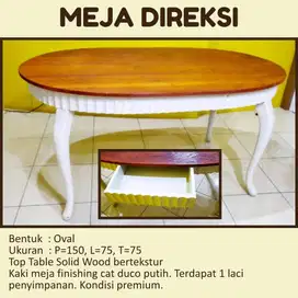 Meja Direksi  - Meja Kantor Kerja - Solid Wood - Kondisi Premium 90%