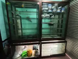 Etalase kaca bisa dibongkar pasang