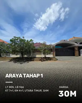 Dijual Rumah Araya Tahap 1 , Strategis Siap huni