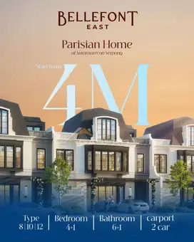 Bellefont by Summarecon Rumah Termewah 3 Lantai, Segera Siap Huni!
