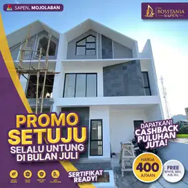 Rumah Baru 2 Lantai Dekat Tol Palur, Promo Juli Bebas Biaya & Cashback