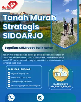 TANAH GEDANGAN STRATEGIS SUDAH SHM