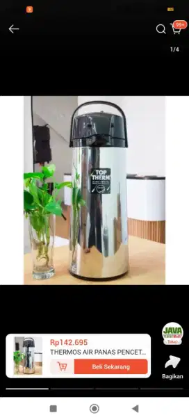 THERMOS AIR PANAS PENCET AIRPOT BODY STAINLESS STEEL KAPASITAS 2.5 L