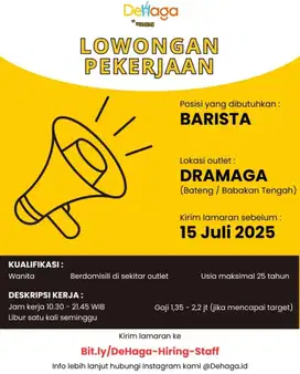 LOWONGAN JAGA MINUMAN ES DEHAGA