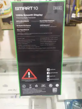 Hp infinix smart 10 ram 4/64 garansi resmi
