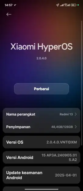 Redmi 13 ram 8 / 128