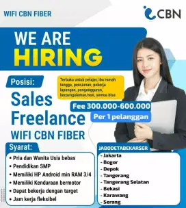 Sales Freelance WiFi CBN Fiber