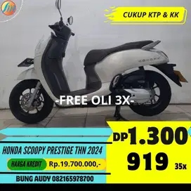 HONDA SCOOPY PRESTIGE TAHUN 2024 SIAP PAKAI, FREE OLI, GRATIS SERVIS