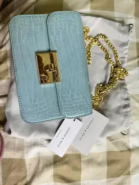 Charles&Keith croc effect blue