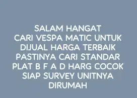 Cari vespa matic