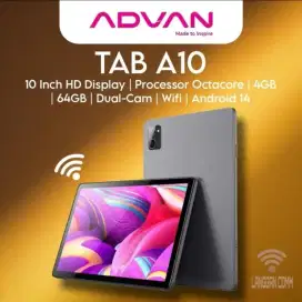 Murah new tab Advan A10 4/64 layar 10in grs resmi